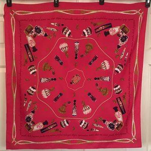 Large pink perfume bottle design scarf NEW/UNUSED